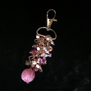 Keychain or Handbagcharm by TeeKayJewellery. Lots of wrapped beads and handmade charms