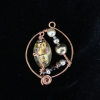 Handmade Avant Garde Pendant with Indian Lamp Work Bead TeeKay Jewellery