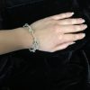 delicate bracelet in copper - with crackle glass beads