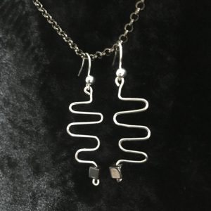 Handmade silver plated earring