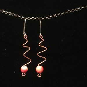 Wiggly Apple Earrings - by TeeKay Jewellery